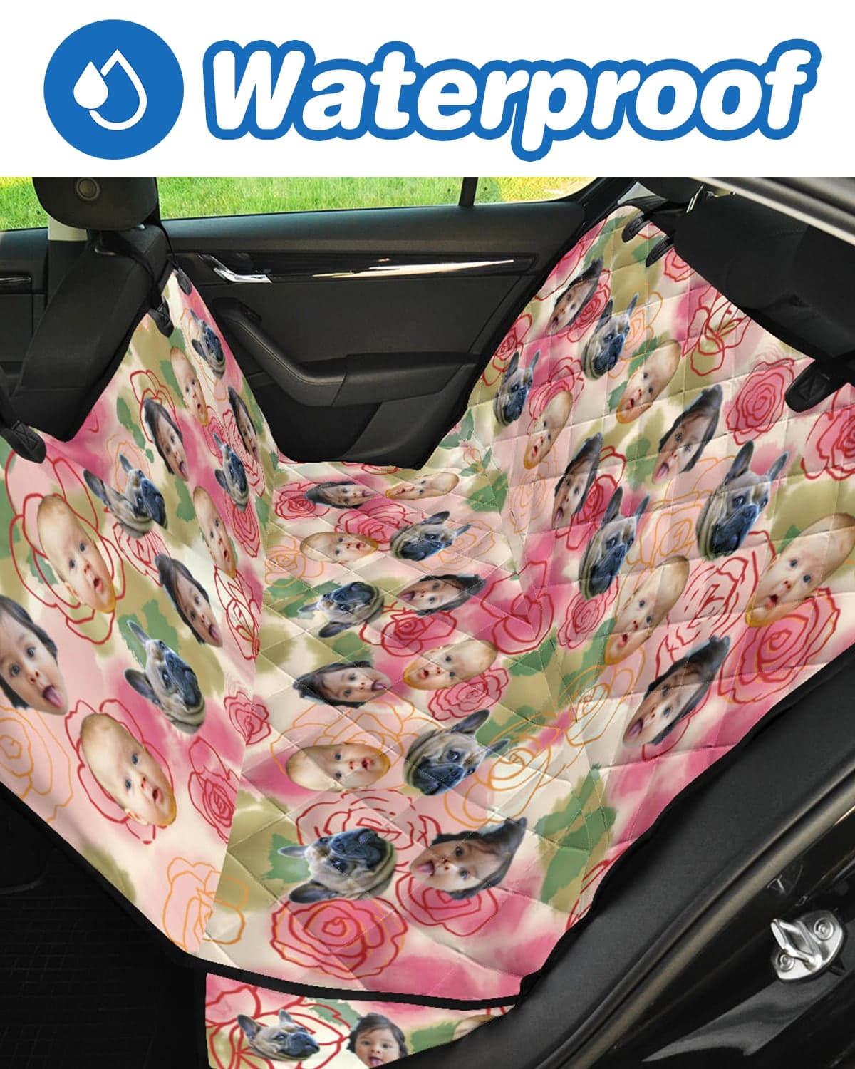 Custom Dog Seat Cover - ASDF Print