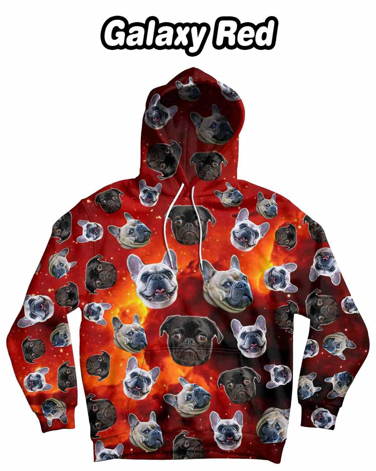 Custom Face Printed Galaxy Hoodie | Upload Your Pictures