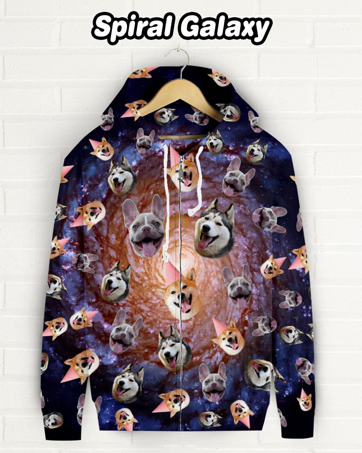 Custom Face Photo Zip Hoodie | All Over Galaxy Hoodie | ASDF