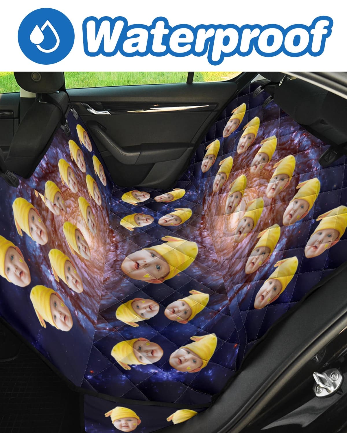 Custom Pet Seat Cover - ASDF Print - Galaxy