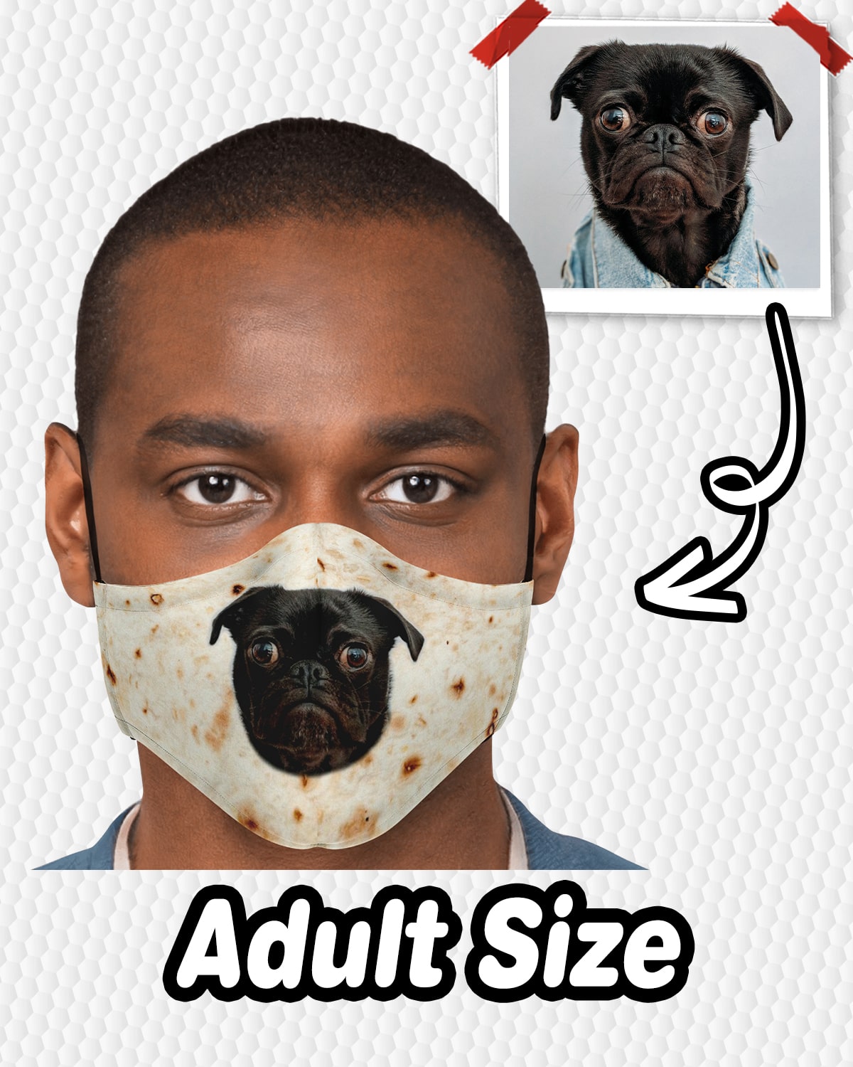 Personalized Fashion Face Mask - One Face - ASDF Print
