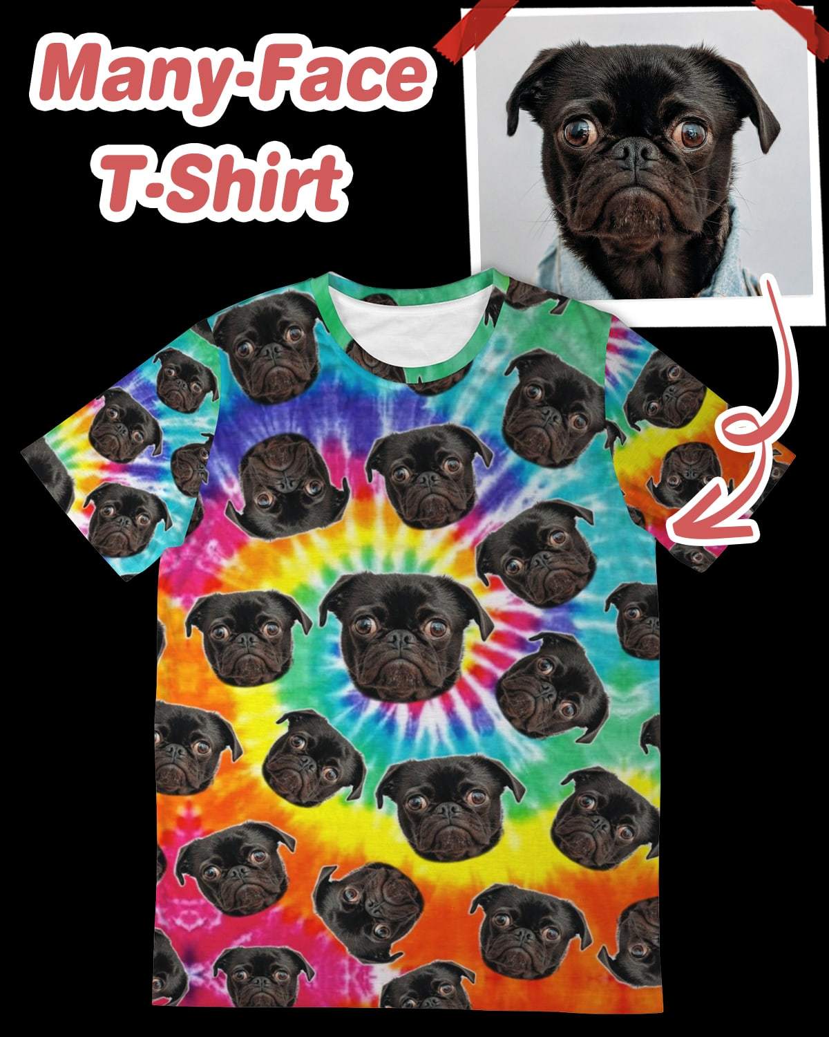 Custom Face All Over T-Shirt | Your Custom T-Shirt Design | ASDF Print